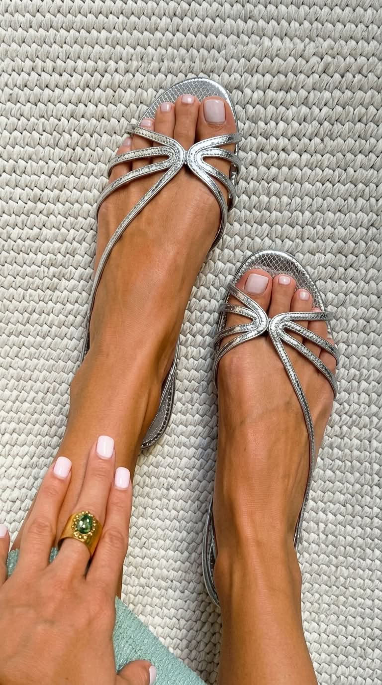 Fabienne | Golden Knot Flat Sandal
