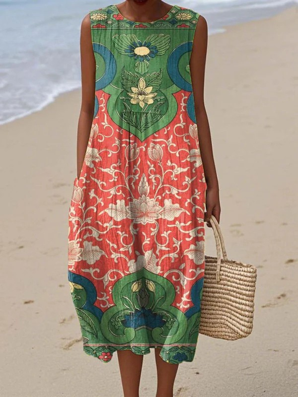 Wren | Bohemian Multicolour Midi Dress